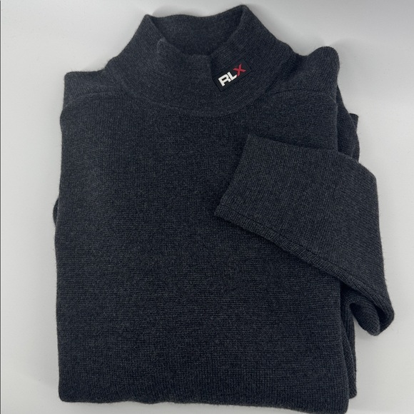 RLX Ralph Lauren Other - VTG‎ POLO RALPH LAUREN SPORT RLX Technical Ski SWEATER, 100% Wool Dk Gray Large